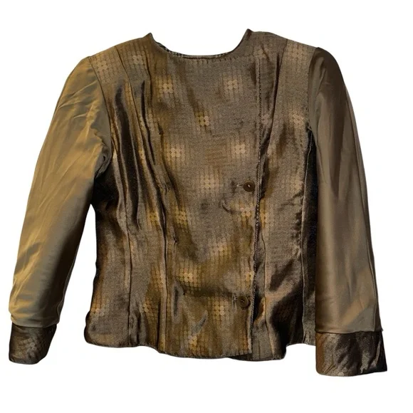 Armani Collezioni - Plaid Virgin Wool Cashmere Blend Jacket Blazer - Size 4 -EUC - Picture 4 of 15